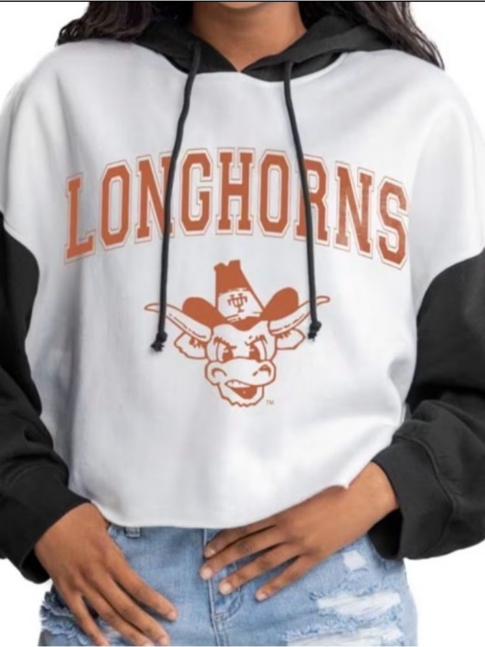 Texas Longhorns Cropped Hoodie